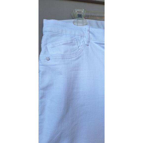 Democracy Ab Solution Kick Flare Capri Crop White Jeans Tummy Control Size 16 - Picture 10 of 10